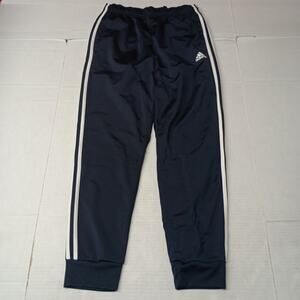 Adidas MultiSport Joggers Men's M Navy Blue White Three Stripe Tricot H46106